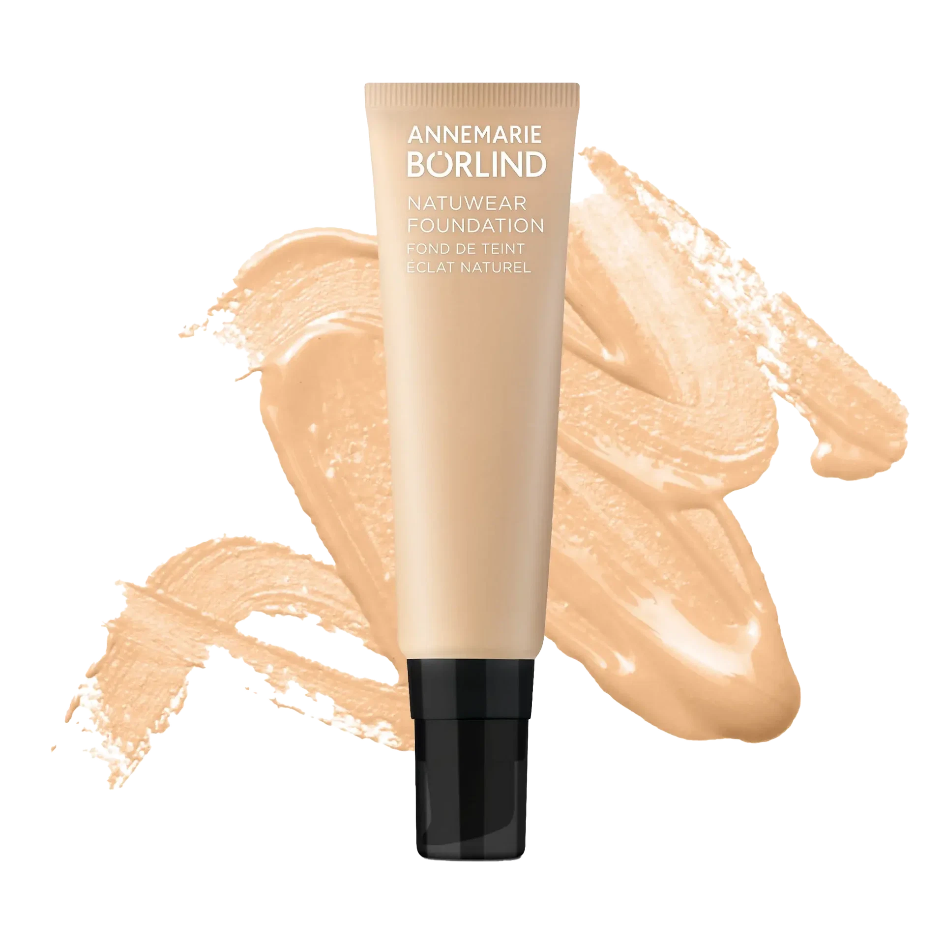 ANNEMARIE BÖRLIND NATUWEAR Foundation in heller Nuance mit cremiger Textur als Hintergrund