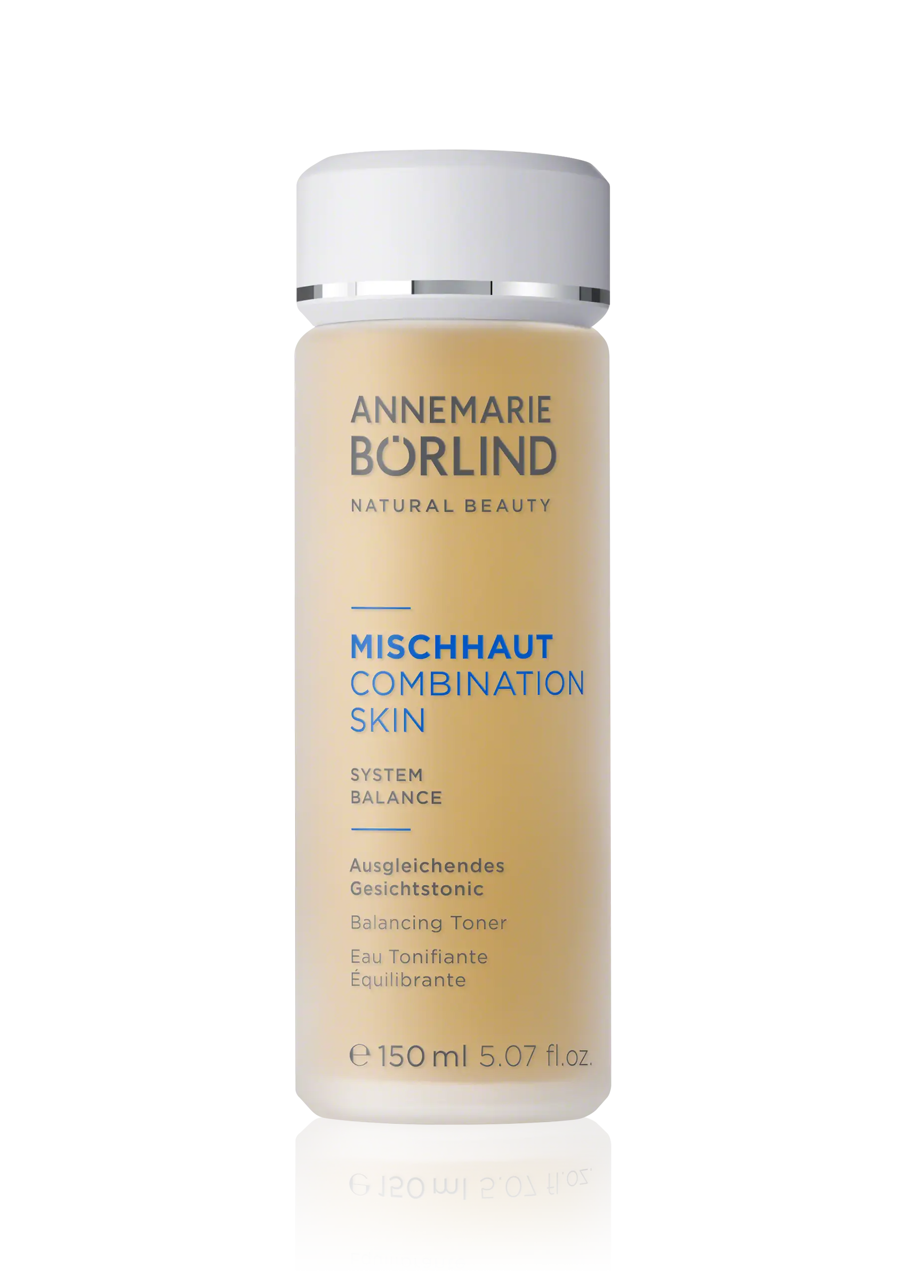 ANNEMARIE BÖRLIND ausgleichendes Gesichtstonic für Mischhaut, 150 ml Flasche, transparentes Design