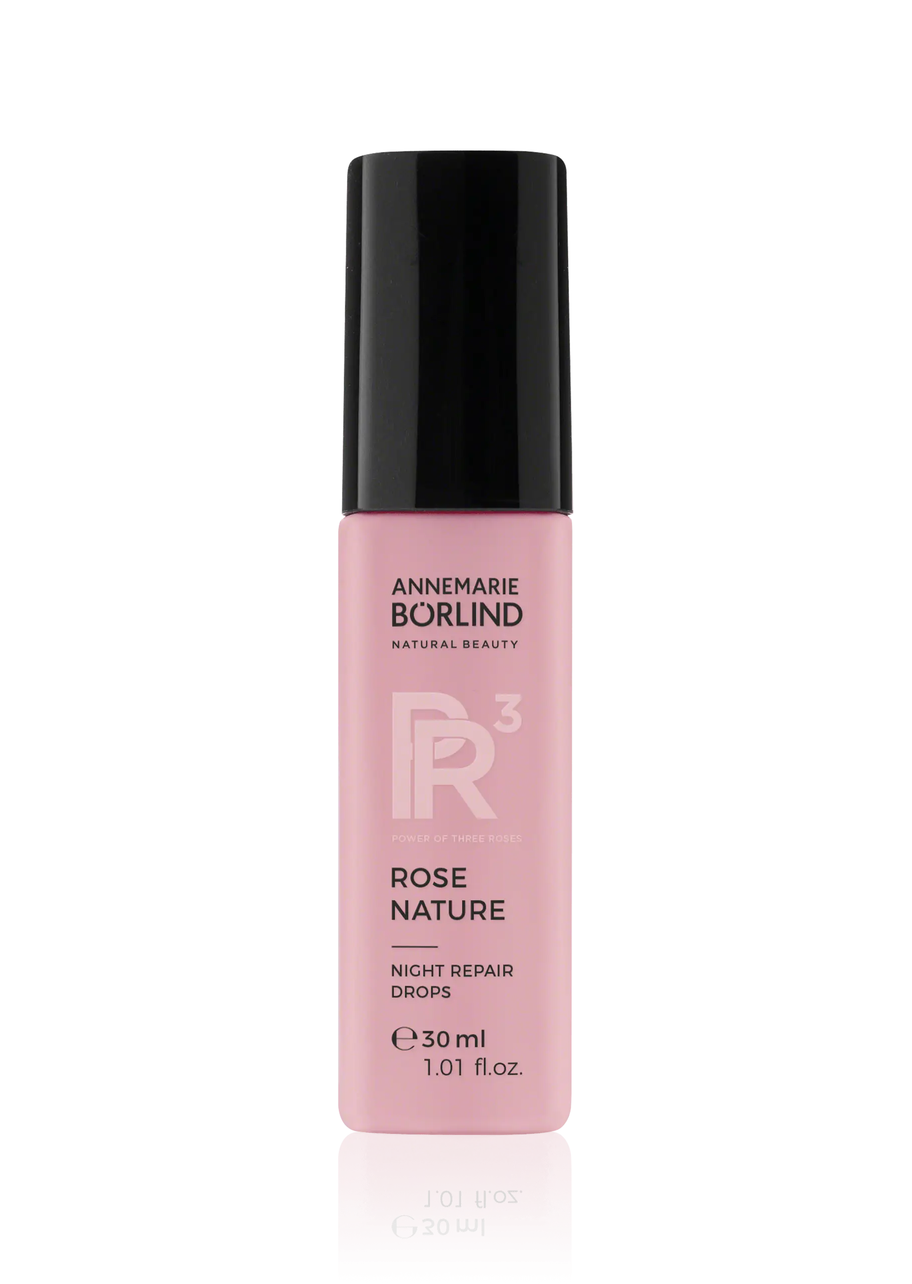 ANNEMARIE BÖRLIND ROSE NATURE Night Repair Drops, 30 ml Flasche mit schwarzem Deckel
