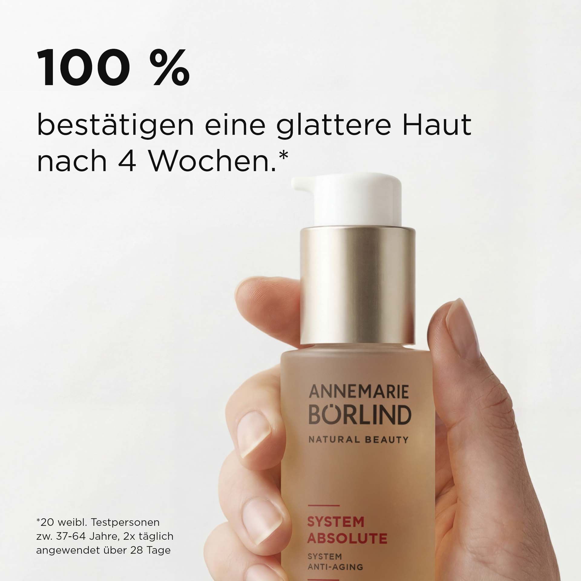 ANNEMARIE BÖRLIND System Absolute Straffendes Beauty Fluid im 50-ml-Spender, Anti-Aging Pflege in Hand mit Wirksamkeit