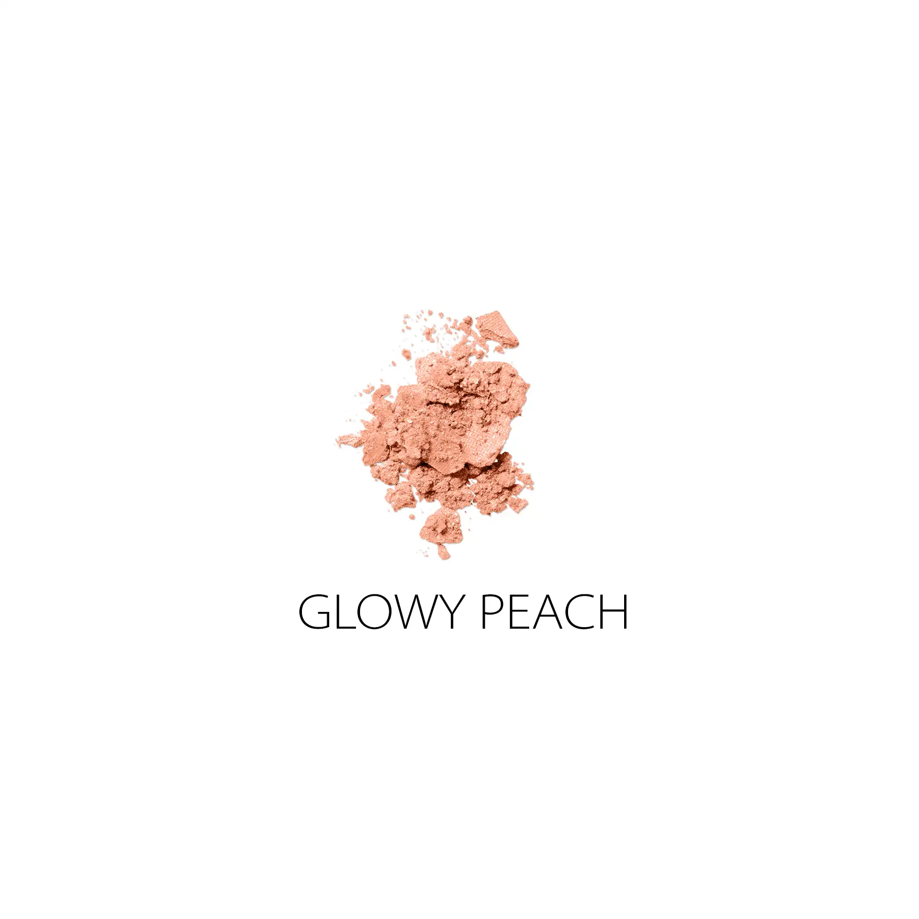 ANNEMARIE BÖRLIND Puderrouge in gebrochener Form in hellem Pfirsichton Glowy Peach auf weißem Hintergrund