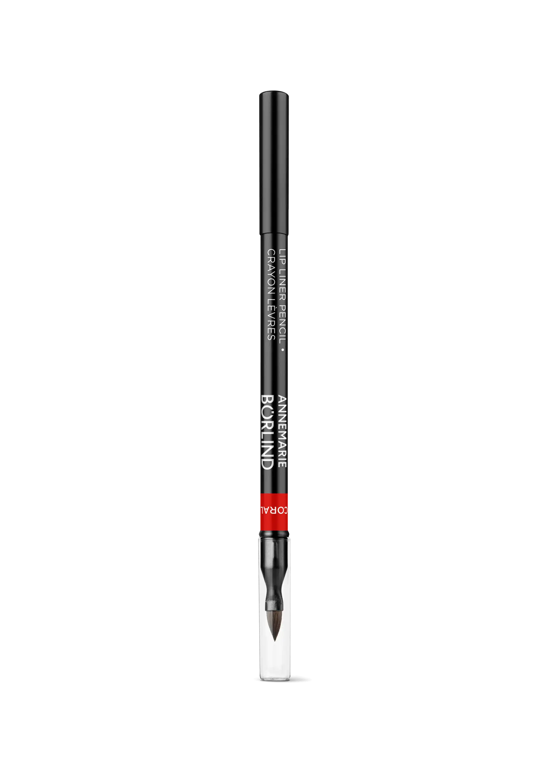 ANNEMARIE BÖRLIND Lip Liner Pencil Lippenkonturenstift in Korall mit Pinselspitze und schwarzem Gehäuse