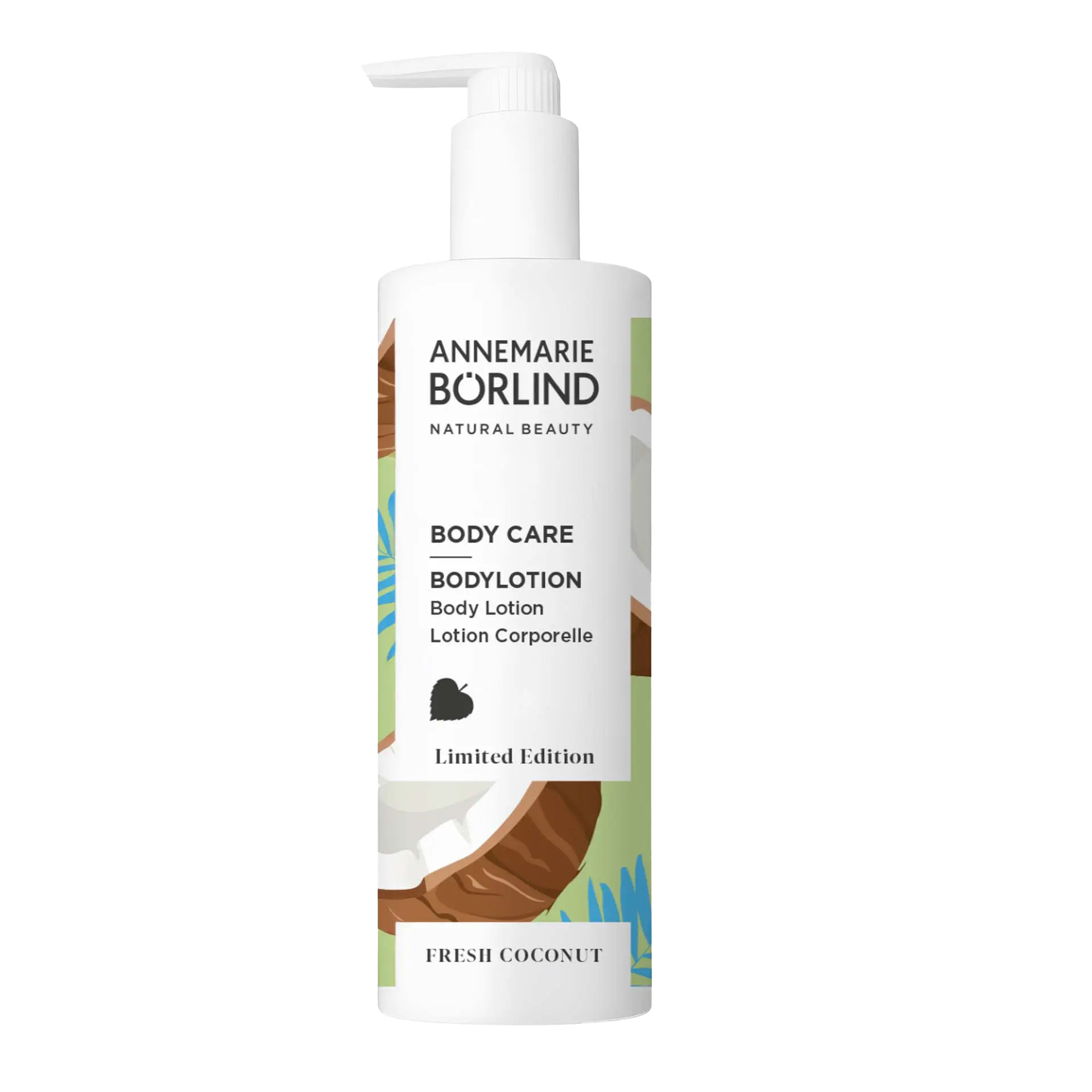 BODY CARE Bodylotion Fresh Coconut in Flasche mit sommerlichem Design mit Pumpspender