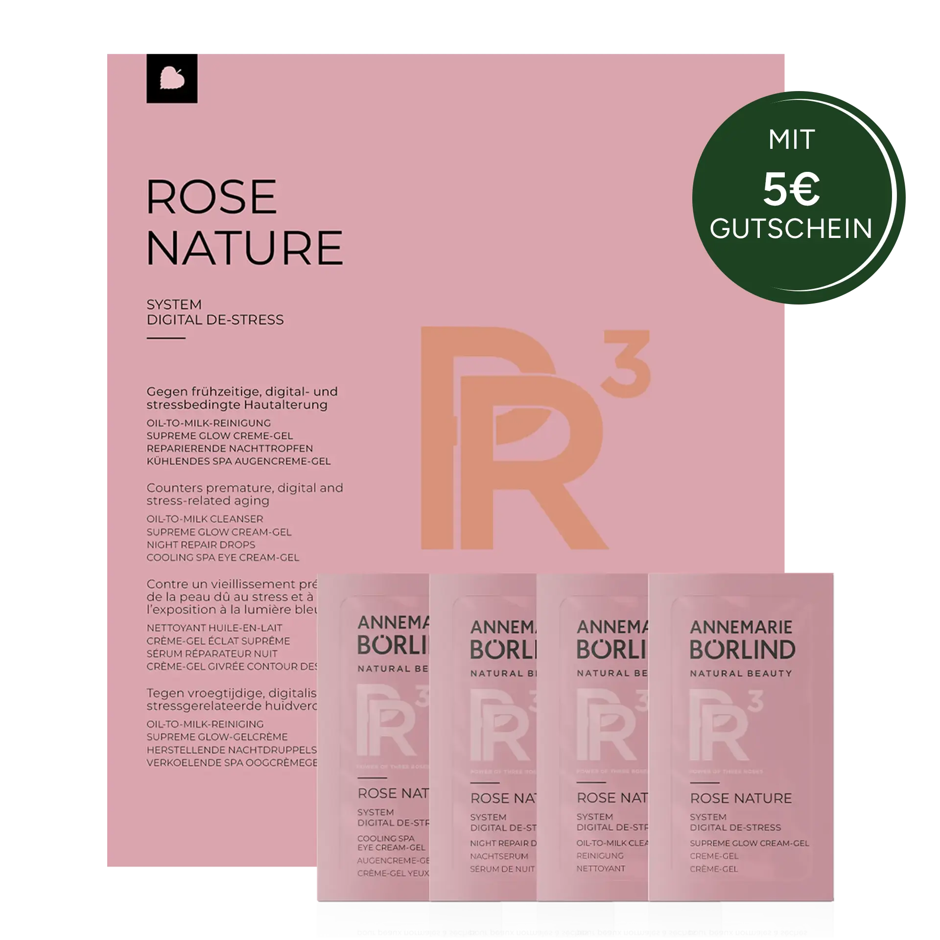 ROSE NATURE Serie Sachets vor Testmusterkarte