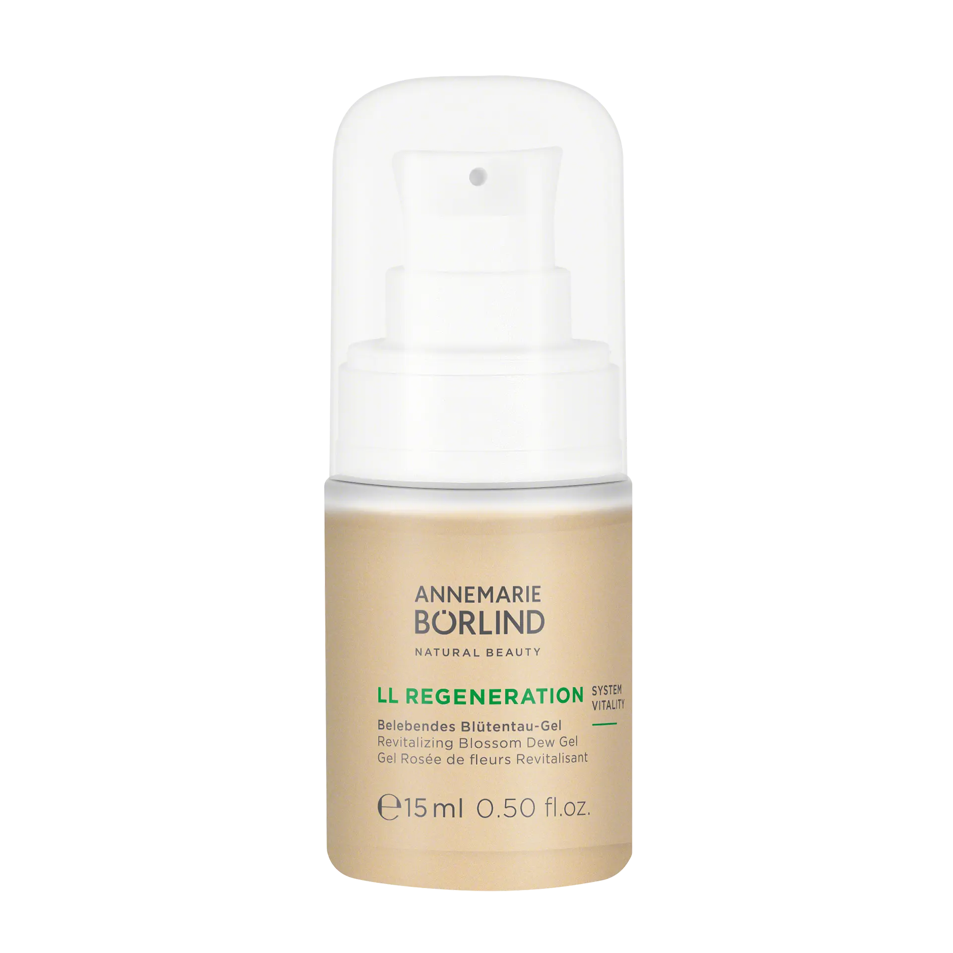 ANNEMARIE BÖRLIND LL REGENERATION belebendes Blütentau-Gel in 15 ml Pumpspenderflasche