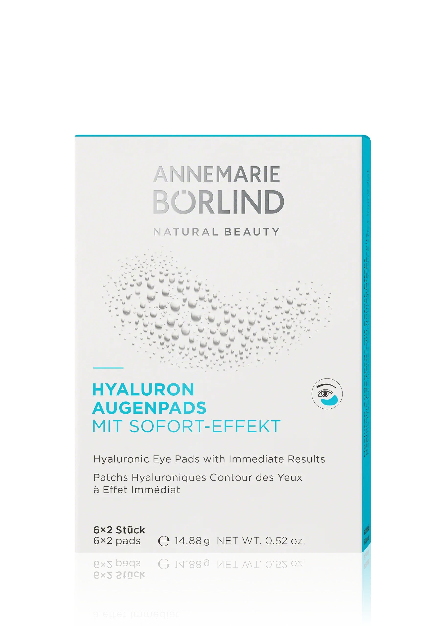 ANNEMARIE BÖRLIND Hyaluron Augenpads mit Sofort-Effekt, 6x2 Stück, feuchtigkeitsspendend