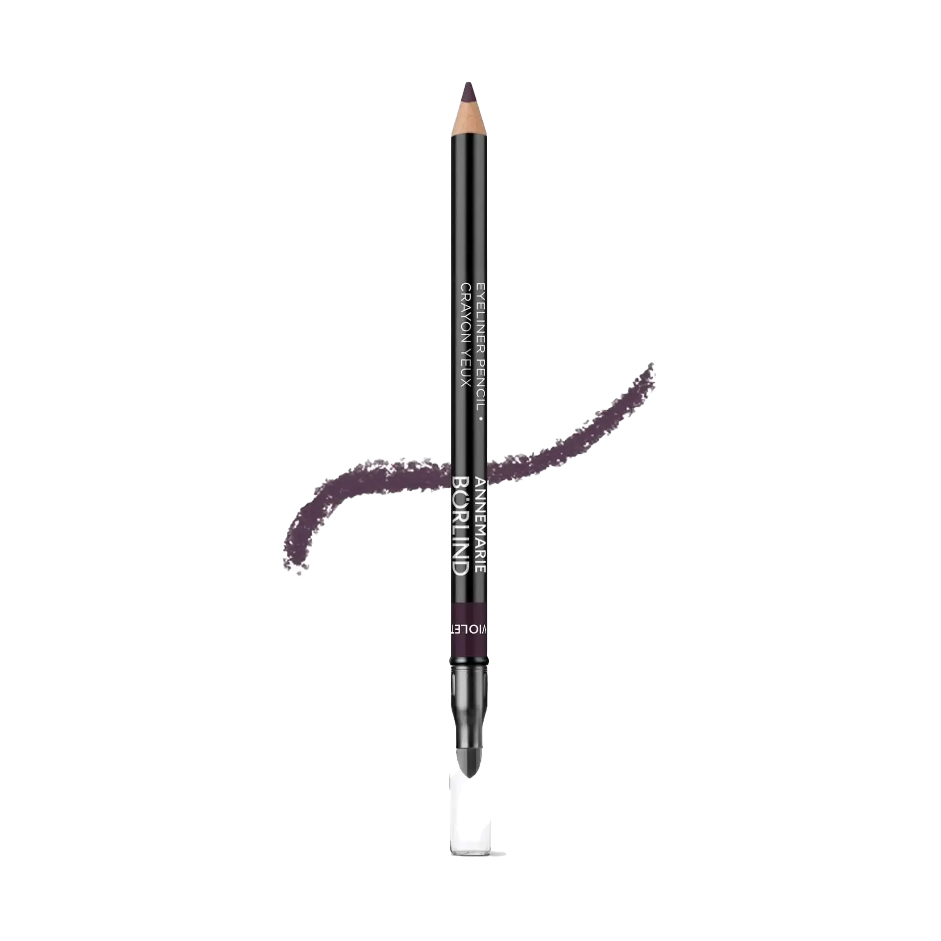 ANNEMARIE BÖRLIND Eyeliner Pencil in Violett mit integriertem Schwämmchen und Farbmuster