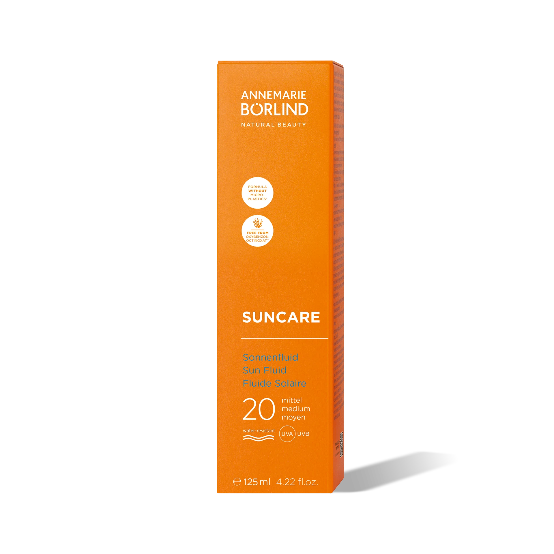 ANNEMARIE BÖRLIND SUNCARE Sonnenfluid LSF 20, wasserfest, 125 ml, ohne Mikroplastik und bestimmte UV-Filter